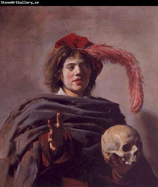 Frans Hals Portrait of a Young Man with a Skull